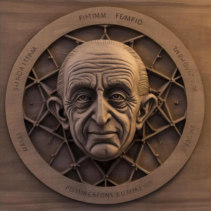 Famous (Enrico Fermi atomic physicist 2, 3DFMS_7993) 3D models for cnc