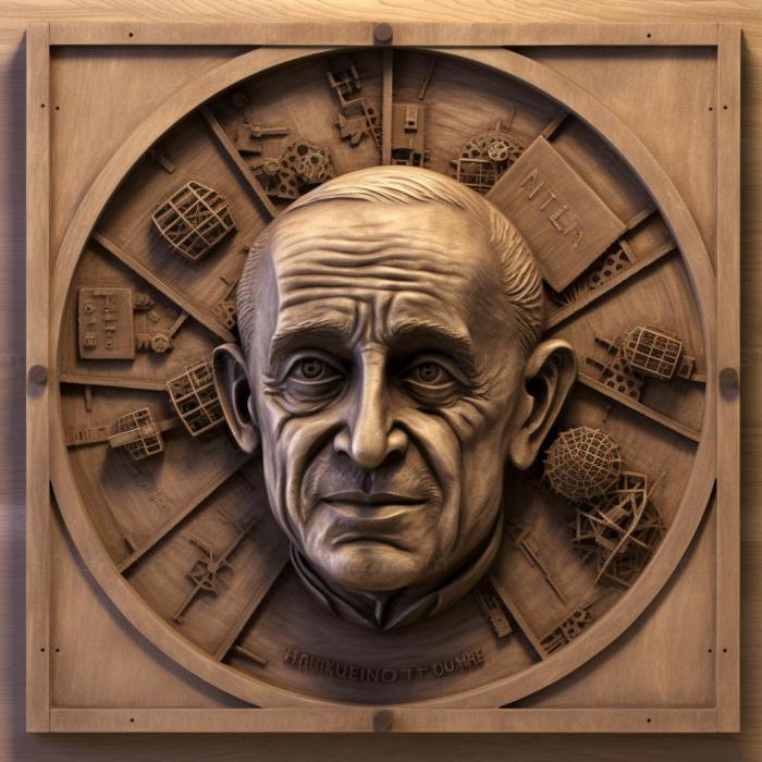 Famous (Enrico Fermi atomic physicist 4, 3DFMS_7995) 3D models for cnc