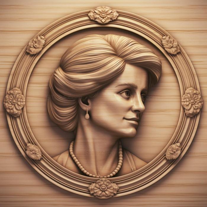 Famous (Diana Princess of Wales 2, 3DFMS_8053) 3D models for cnc