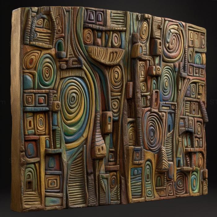 Знаменитости (Friedensreich Hundertwasser 2, 3DFMS_8133) 3D модель для ЧПУ станка