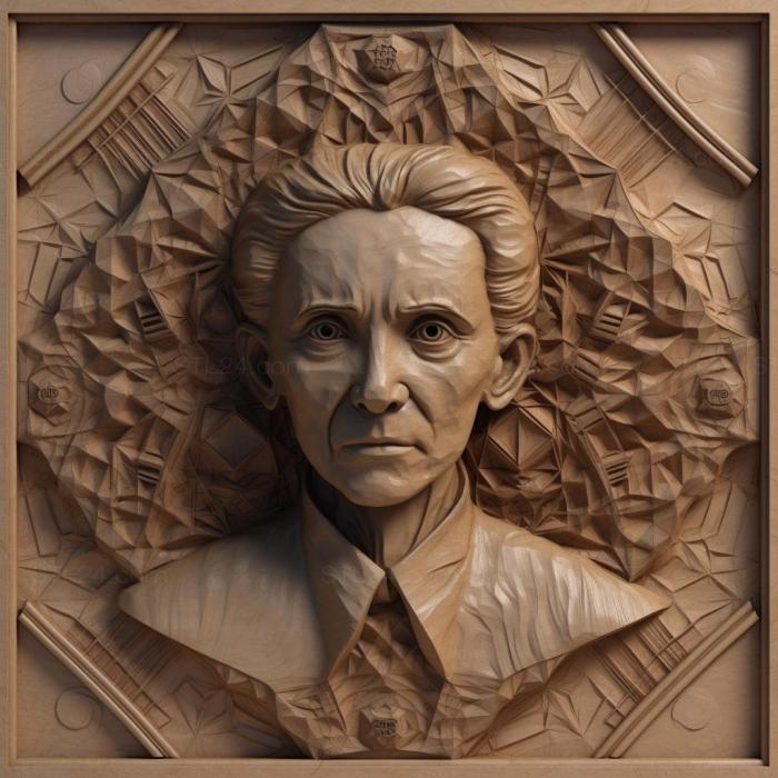 Famous (Maria Sklodowska Curie 3, 3DFMS_8306) 3D models for cnc