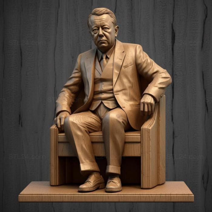 Famous (Walter Reuther labor leader 4, 3DFMS_8403) 3D models for cnc