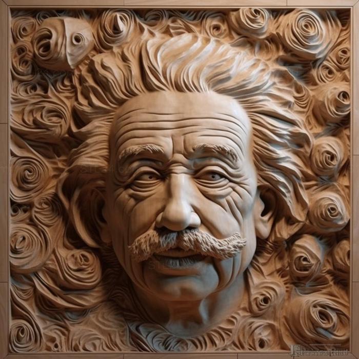 Famous (Albert Einstein physicist 4, 3DFMS_8563) 3D models for cnc