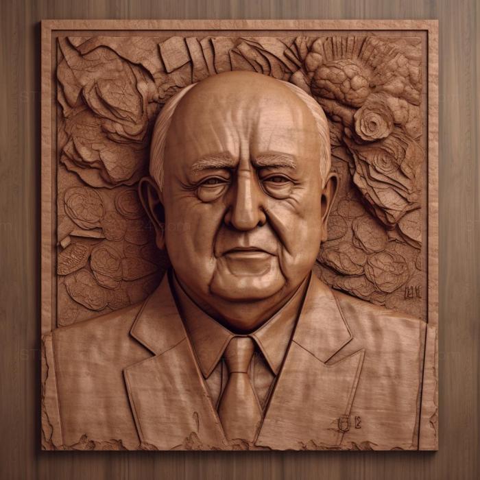 Famous (Mikhail Gorbachev Soviet reformer 3, 3DFMS_8602) 3D models for cnc