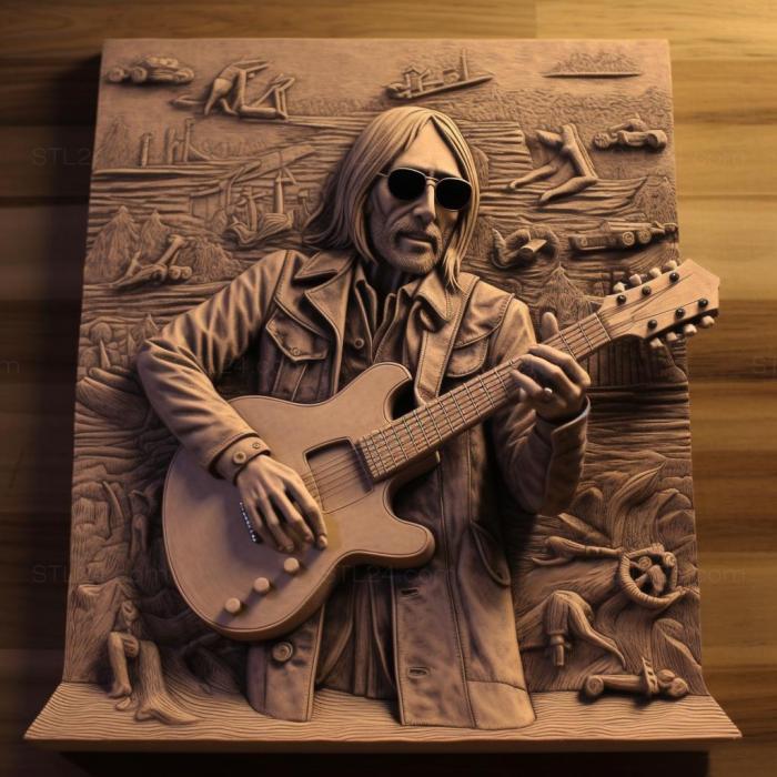 Famous (Tom Petty and the Heartbreakers 3, 3DFMS_8630) 3D models for cnc