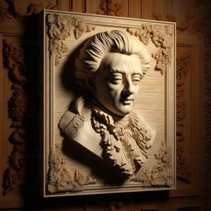 Famous (Wolfgang Amadeus Mozart 2, 3DFMS_8633) 3D models for cnc