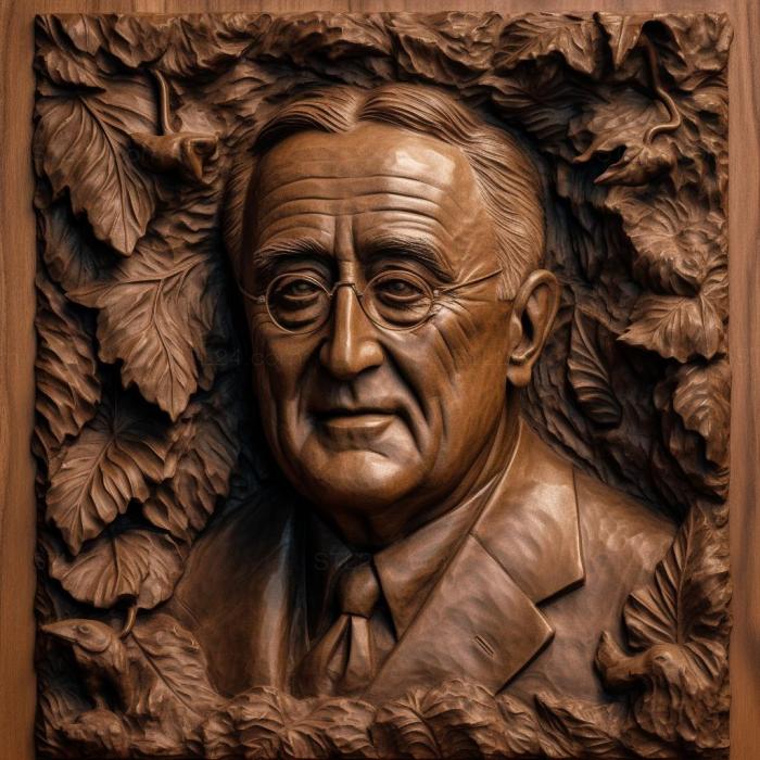 Famous (Franklin Delano Roosevelt US President 3, 3DFMS_8646) 3D models for cnc
