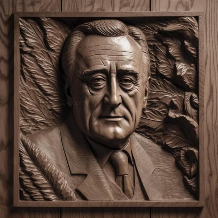 Famous (Franklin Delano Roosevelt US President 3, 3DFMS_8718) 3D models for cnc