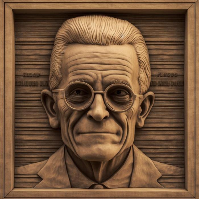 Famous (Philo Farnsworth inventor of electronic televisionRE 3, 3DFMS_8726) 3D models for cnc