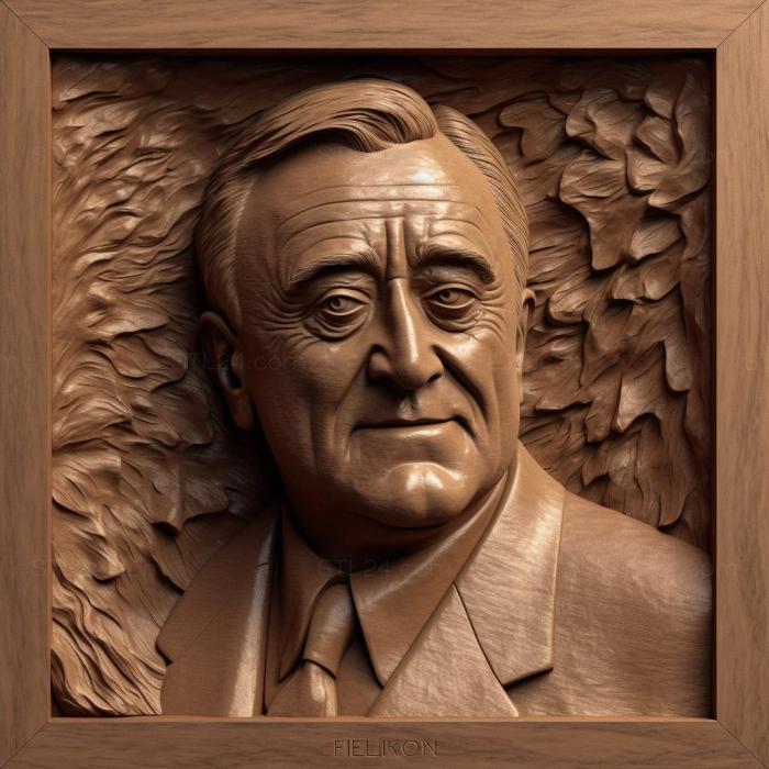 Famous (Franklin Delano Roosevelt 1, 3DFMS_8744) 3D models for cnc