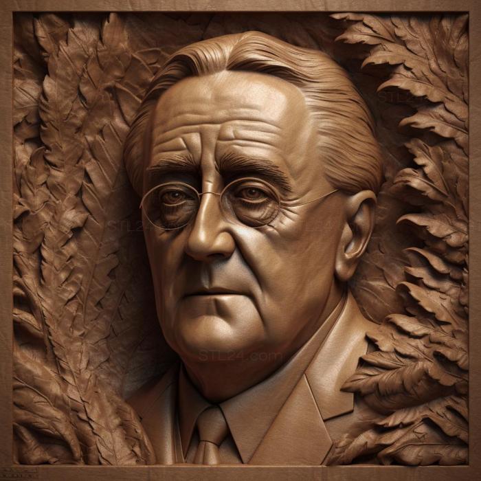 Famous (Franklin Delano Roosevelt 2, 3DFMS_8745) 3D models for cnc