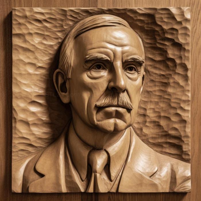 Famous (John Maynard Keynes economist 2, 3DFMS_8797) 3D models for cnc