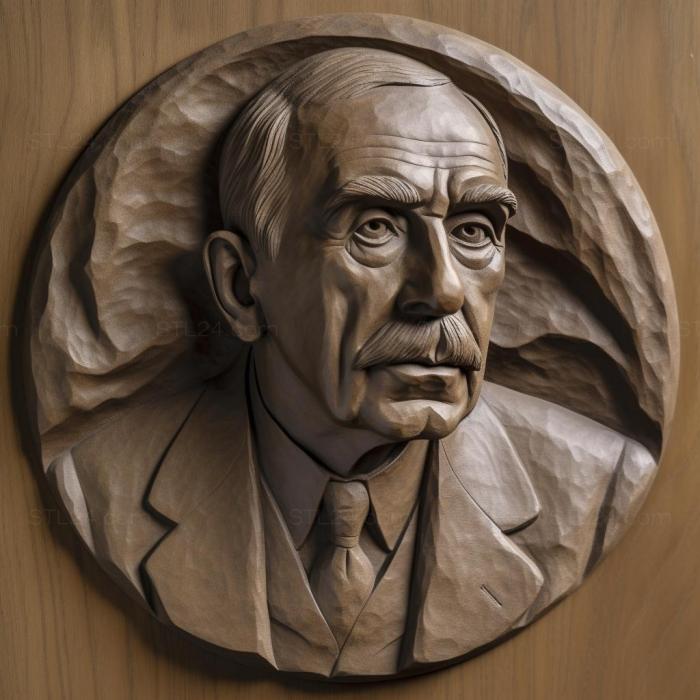Famous (John Maynard Keynes economist 4, 3DFMS_8799) 3D models for cnc