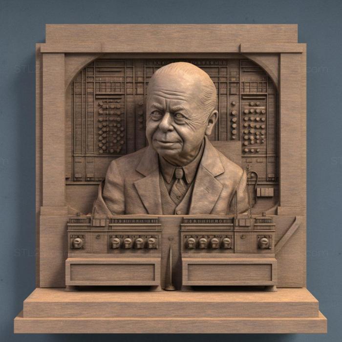 Famous (David Sarnoff father of broadcasting 3, 3DFMS_8910) 3D models for cnc