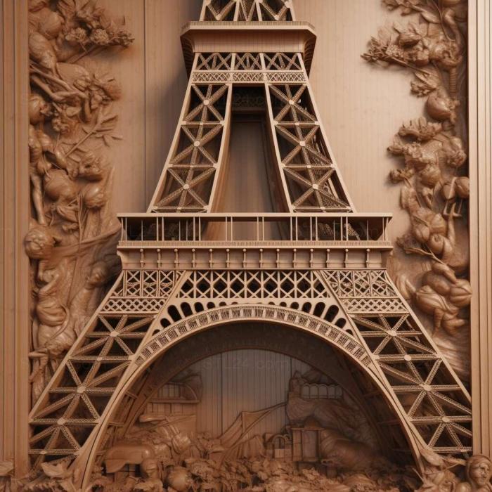 Wall decor (Gustav Alexandre Eiffel 2, 3DWDEC_10552) 3D models for cnc