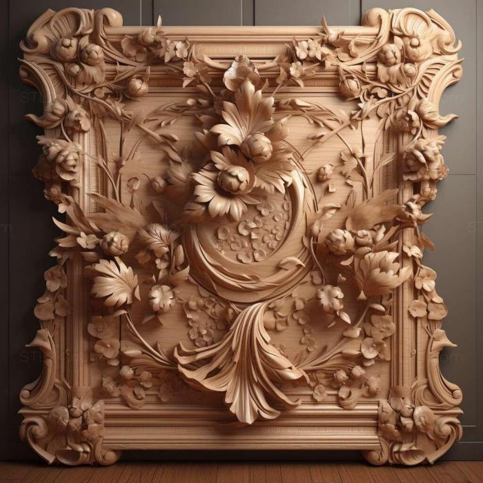 Baroque style arved wooden 4