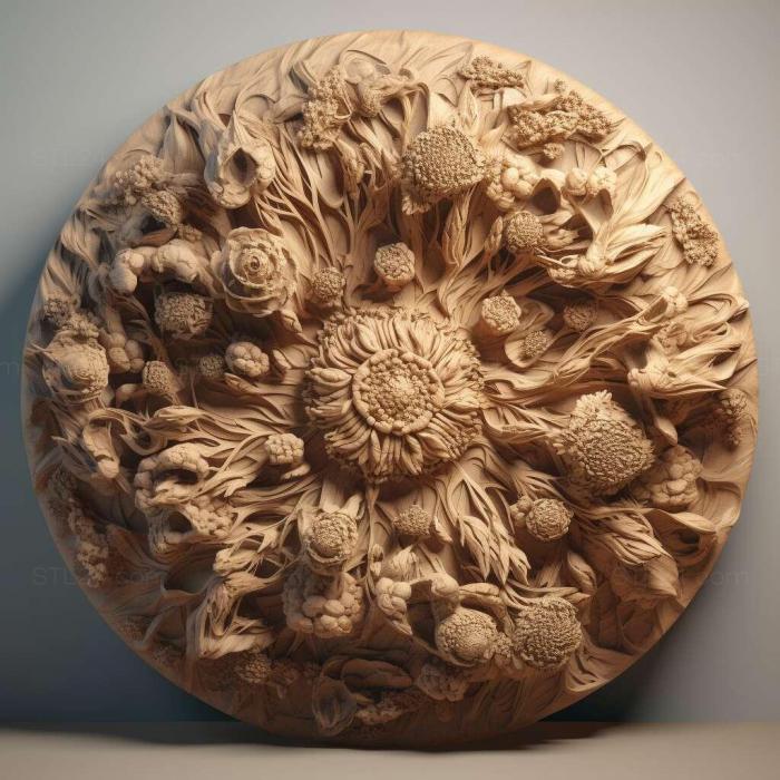 Wall decor (The Underground Round Up Big Marumine Explosion 2, 3DWDEC_12120) 3D models for cnc