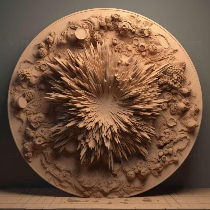 Wall decor (The Underground Round Up Big Marumine Explosion 3, 3DWDEC_12121) 3D models for cnc
