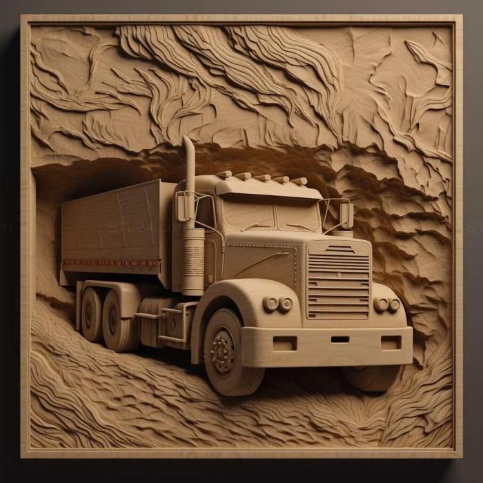 Wall decor (Truck simulation 19 1, 3DWDEC_12311) 3D models for cnc