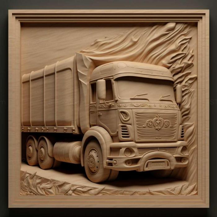 Wall decor (Truck simulation 19 2, 3DWDEC_12312) 3D models for cnc
