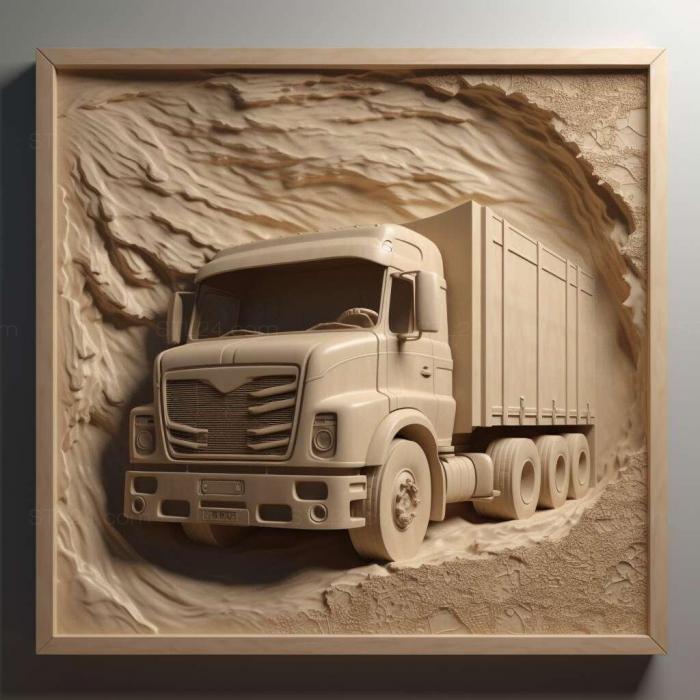 Wall decor (Truck simulation 19 3, 3DWDEC_12313) 3D models for cnc