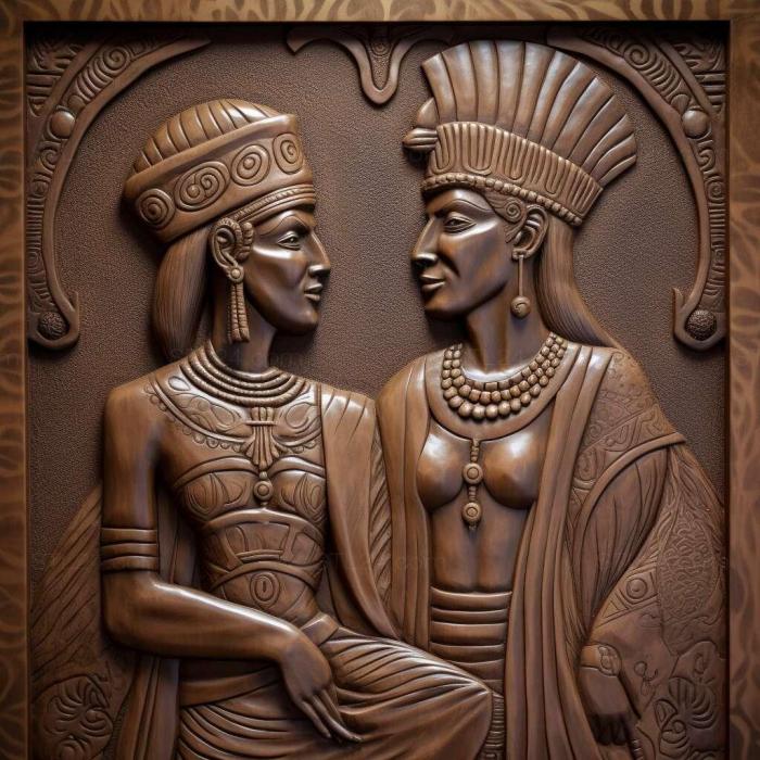 Wall decor (Solomon and the Queen of Sheba 1, 3DWDEC_12723) 3D models for cnc
