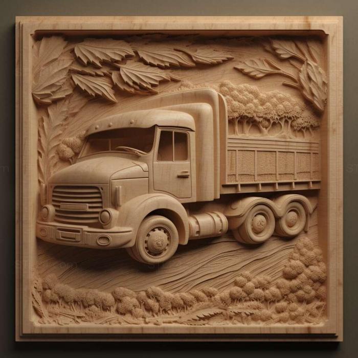 Картины (Симуляция грузовика 16 1, 3DWDEC_12899) 3D модель для ЧПУ станка