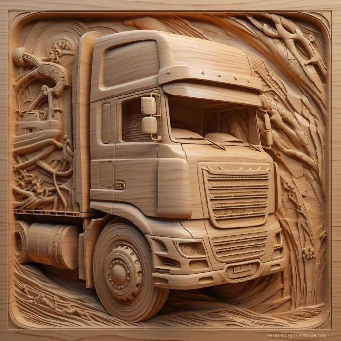 Картины (Симуляция грузовика 16 2, 3DWDEC_12900) 3D модель для ЧПУ станка