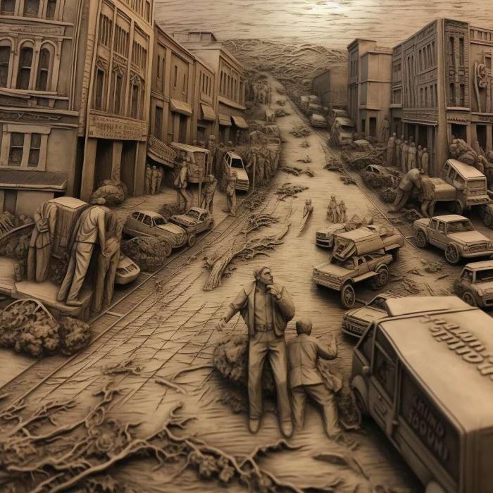 Wall decor (True Crime Streets of Los Angeles 3, 3DWDEC_12909) 3D models for cnc