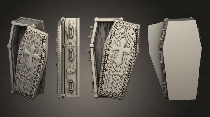 Интерьеры (Полуоткрытый гроб, INT_0207) 3D модель для ЧПУ станка