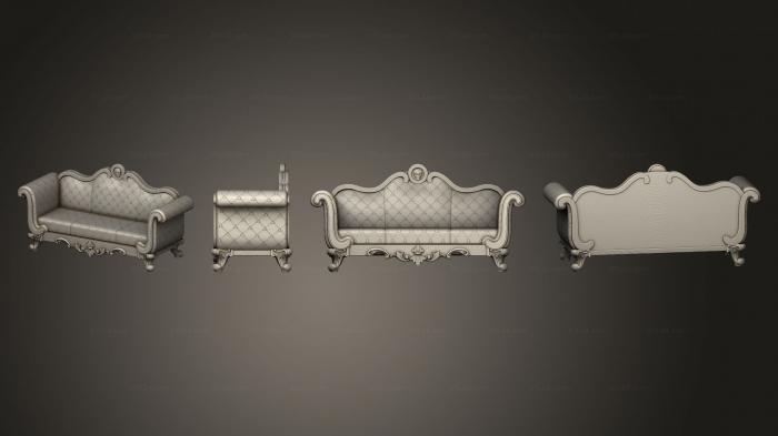 Интерьеры (Викторианский диван, INT_0249) 3D модель для ЧПУ станка
