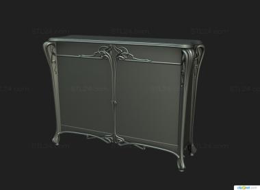 Set of furniture (Art Nouveau chest of drawers, KMB_0315) 3D models for cnc