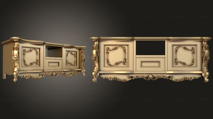 Комплекты мебели (Комод с декорами, KMB_0318) 3D модель для ЧПУ станка