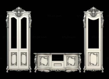 Set of furniture (Sideboard in classic style, KMB_0319) 3D models for cnc