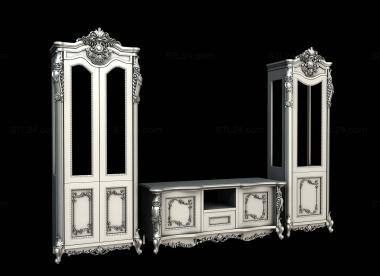 Set of furniture (Sideboard in classic style, KMB_0319) 3D models for cnc