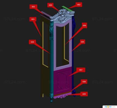 Set of furniture (Sideboard in classic style, KMB_0319) 3D models for cnc