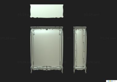 Set of furniture (Wardrobe with decors, KMB_0323) 3D models for cnc