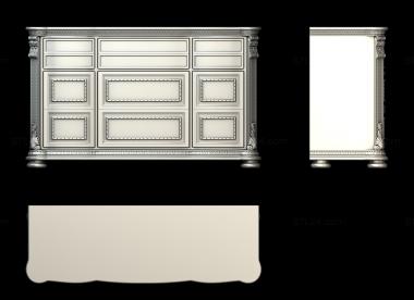 Set of furniture (Chest, KMB_0325) 3D models for cnc