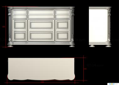 Set of furniture (Chest, KMB_0325) 3D models for cnc