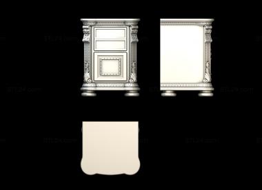 Set of furniture (Bedside table, KMB_0326) 3D models for cnc