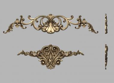 Set of onlays (Decor for the top frame, KNK_0066) 3D models for cnc