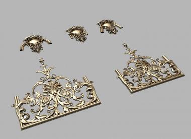 Set of onlays (Decor bottom and top, KNK_0070) 3D models for cnc