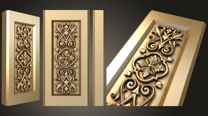 Set of onlays (Vertical panel with decor, KNK_0107) 3D models for cnc