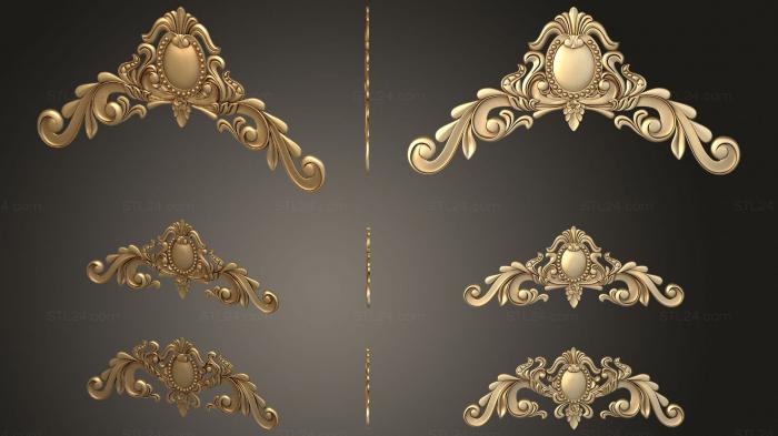 Set of onlays (Sets of decors with cartouche, KNK_0108) 3D models for cnc
