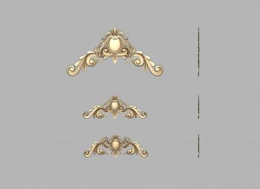 Set of onlays (Sets of decors with cartouche, KNK_0108) 3D models for cnc