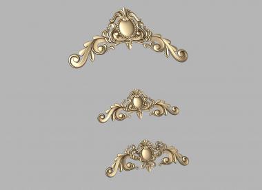 Set of onlays (Sets of decors with cartouche, KNK_0108) 3D models for cnc