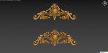 Set of onlays (Sets of decors with cartouche, KNK_0108) 3D models for cnc