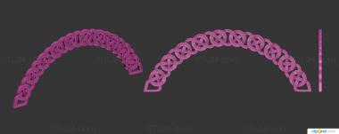Set of onlays (Carved details of the wicker arch, KNK_0111) 3D models for cnc
