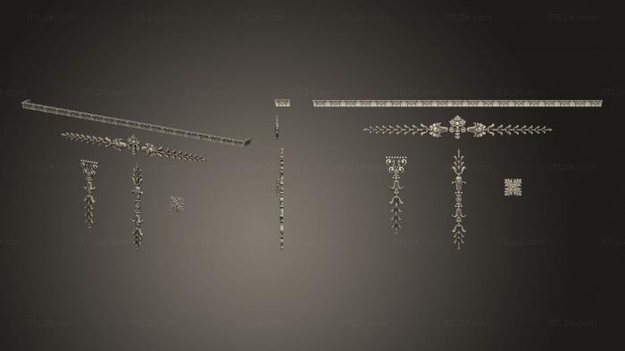 Set of onlays (Overhead door elements, KNK_0114) 3D models for cnc