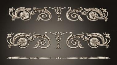 Set of onlays (Decors facade extension, KNK_0116) 3D models for cnc